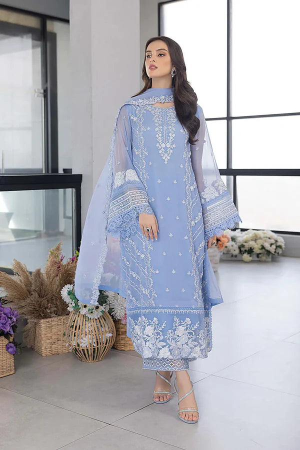 Lawn Embroidered 3pc suit HK 1001