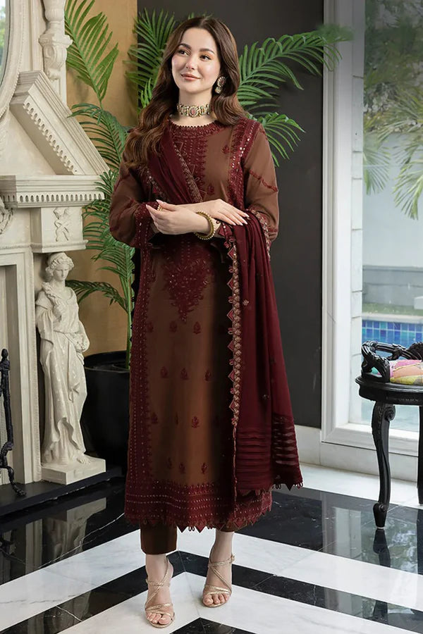 tanabana Premium Lawn Embroidered 3pc suit MC 1014