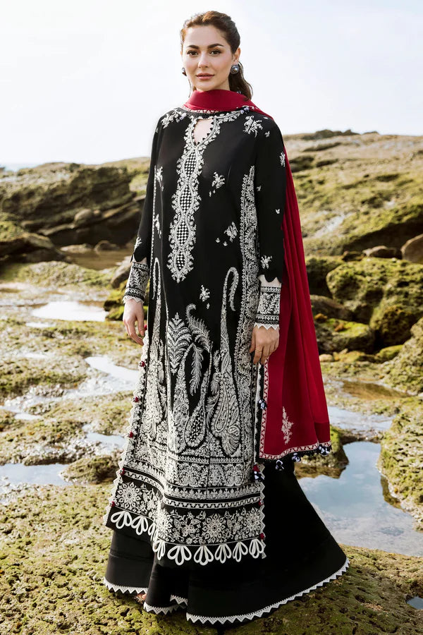 tanabana Premium Lawn Embroidered 3pc suit MC 1015